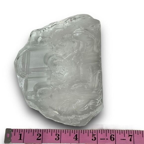 Vintage Last Supper Reverse Carved Laser Engraved Glass Crystal Paperweight - Picture 7 of 8